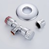 Ibergrif Angle Valve 1/2 Inch Wall Connection, 3/8 Inch Hose