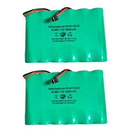 (2 Pack) DSC IMPASSA 9057 7.2v 3600mAh Ni-MH Battery 6PH-H-4/3A3600-S-D22 Wireless Security System SCW9057G-433