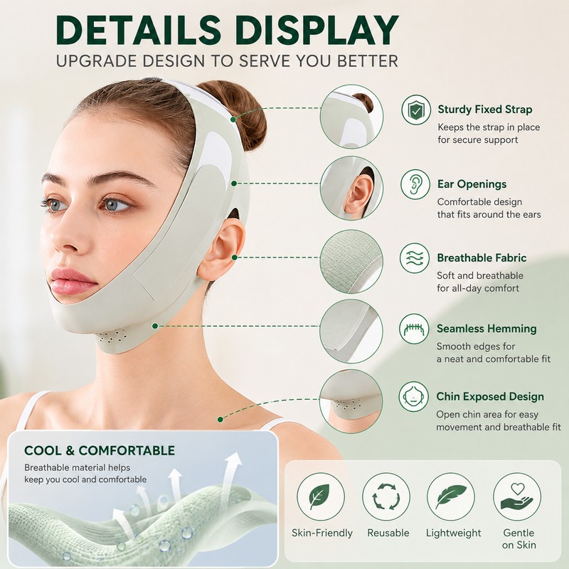Reusable Face Support Strap for Daily Facial Care – Washable