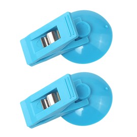 Car Suction Cup Clip Ticket Holder Car Bill Card Clamp with Advertising for Glasses Window Office Door (2 Pack, Blue)