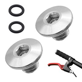 CONNECTION 2 Pieces Bicycle Bleed Screw O-Ring Oil Cap Screw M5 x 10mm Bicycle Bleed Screws Bicycle Fuel Tank Oil Filler Hole Screw for Road Bike Mountain Bike Brake Lever