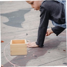 DOITOOL 4pcs Wooden Chalk Organizer Small No Lid Chalk Storage Box for Classroom Office Versatile Pen Holder for Pencils Makeup Compact Storage