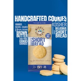 Mightylicious – Handcrafted Cookies | Soft & Chewy | Gluten Free | Egg-Free | non-GMO | Kosher | Better for You Snack | Allergen Friendly | Brown Butter Short Bread - 6.5 Oz (3 Pack)