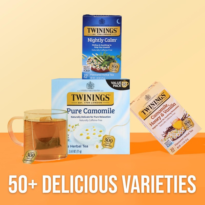 Twinings Nightly Calm Tea 20 Count Herbal Sleep Tea with