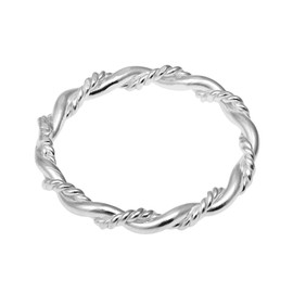 AeraVida Intricate Braid Stackable Band .925 Sterling Silver Ring | Trendy Stackable Silver Ring for Women | Fashionable Comfort Ring for Anniversary Jewelry Gift | Size (8)