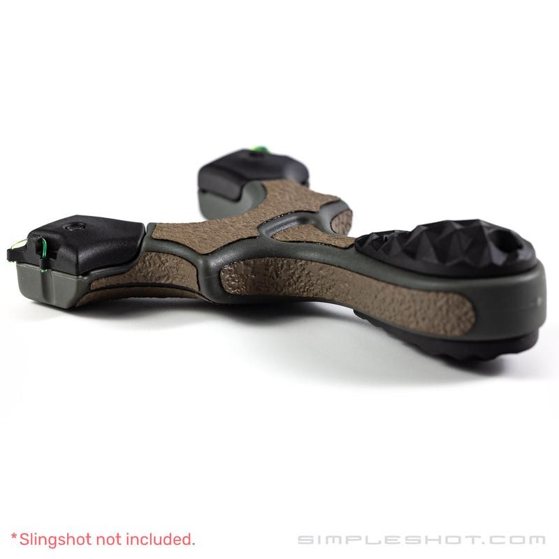 Custom-Cut Slingshot Grips - Slingshot Frame: Scout LT2, Grip Texture: