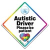 Autistic Driver Please Be Patient Car Sign, Autistic Driver Sign,