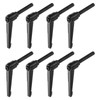 HARFINGTON 8pcs Adjustable Clamping Lever Handles M10 x 60mm Male Thread Bolt Knobs Rotating Screw Locking Quick Release Ratchet Push Button Handle, Black