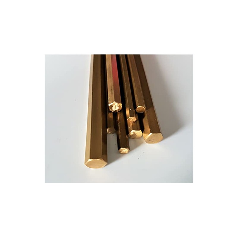 Brass Hexagon Solid Bar Model Making 5, 6, 8 &10mm