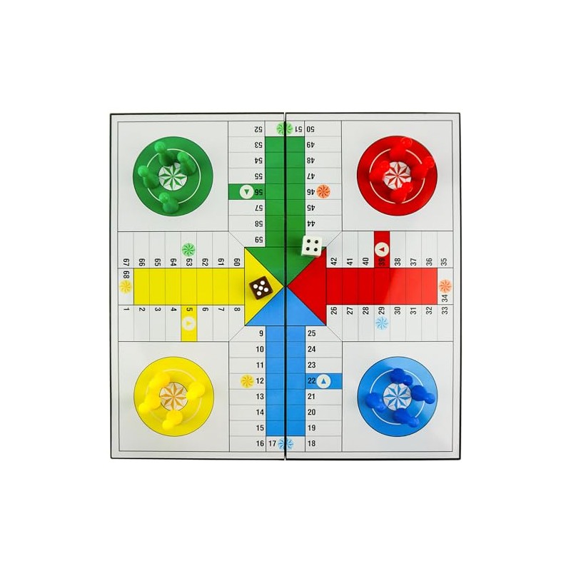 Ludo Game Board Set -9.5”, Magnetic Folding Travel Classic Strategy