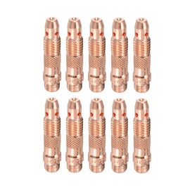 HARFINGTON 10Pcs TIG Welding Collet Body 10N24 (3/32") Bore Diameter Copper Consumables for WP-17, WP-18, and WP-26 Series Welding Torch Collet Body