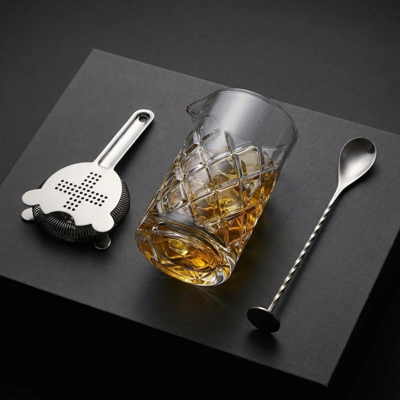 Fioance Cocktail Mixing Glass Set, Bar Mixing Set with 13.5oz