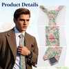 LHXzizizi Floral Ties Skinny Tie for Men, Cotton Mens Neckties