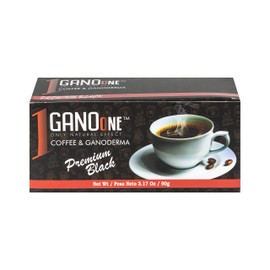 4 Boxes GanoOne Premium Black Classic Coffee - Reishi Mushroom Instant Coffee - with Organic Ganoderma Extract - Easy to Use 30 Single-Serve Sachets
