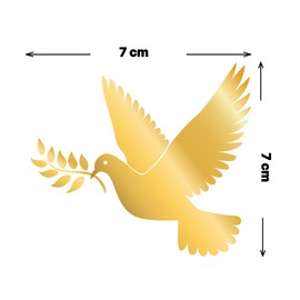 Sticker Dove of Peace 7 x 7 cm Weatherproof Car Sticker UV-Resistant Easy to Apply (White)