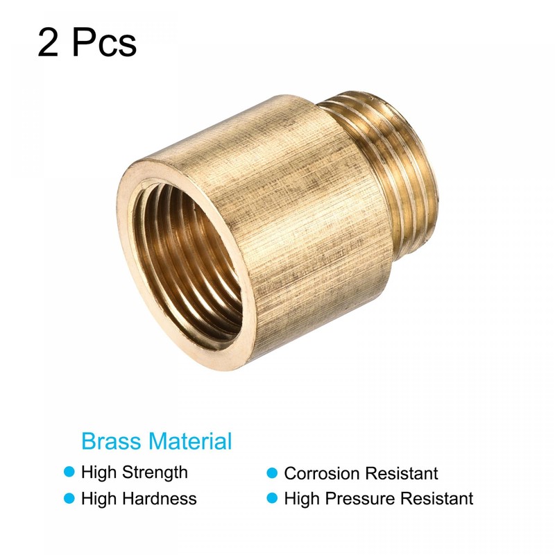 sourcing map Brass Extension Pipe Fitting 20mm G1/2 Female to