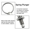 2 Pieces Locking Bolt with Pull Ring, Stainless Steel Spring