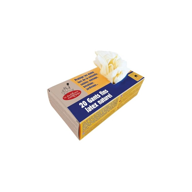 ECODIS Eco Latex Disposable Gloves M Unbepudert Textured Natural Rubber