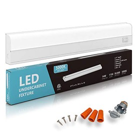 Hardwired LED Under Cabinet Task Lighting - 14 Watt, 21", Dimmable, 5000K (Day Light), Wide Body, Long Lasting Metal Base with Frost Lens