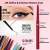 Wavuketu White Eyeliner Pencil Waterproof Retractable Cream Gel Eyeliner Smudge-proof