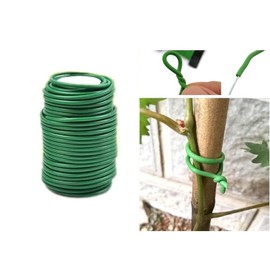 Youfui Soft Plant Wire Plant Twist Ties，66 Feet 3.5mm Soft Plant Ties Gardening Supplies for Supporting Climbing Plants, Tomatoes, Climbing Roses Vines, Stems & Stalks (Green)