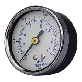 TP Tools 1/4'' Back Connection Air Line Gauge 3407-00