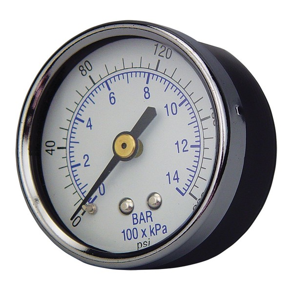 TP Tools 1/4'' Back Connection Air Line Gauge 3407-00