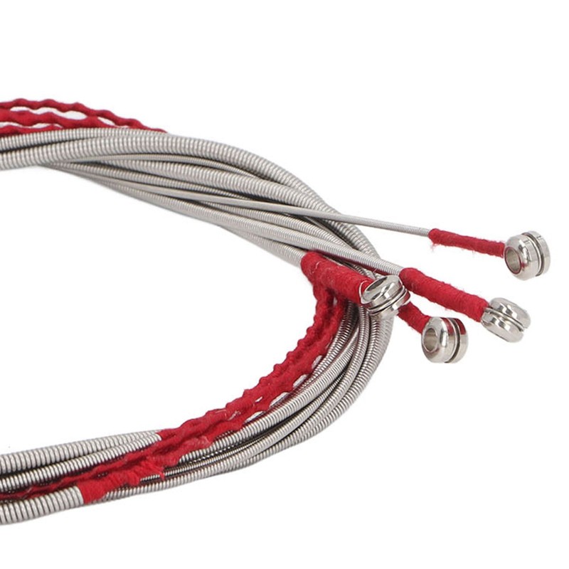 4Pcs Acoustic Bass String Set Stainless Steel Flexible Uniform Vibrations