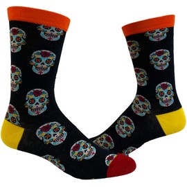 Crazy Dog T-Shirts Men's Sugar Skull Socks Funny Day Of The Day Mexico Graphic Novelty Footwear