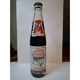 Coca-Cola Paul "Bear" Bryant Alabama Crimson Tide 315 Wins - 10 Oz Coke Bottle VGC 1979
