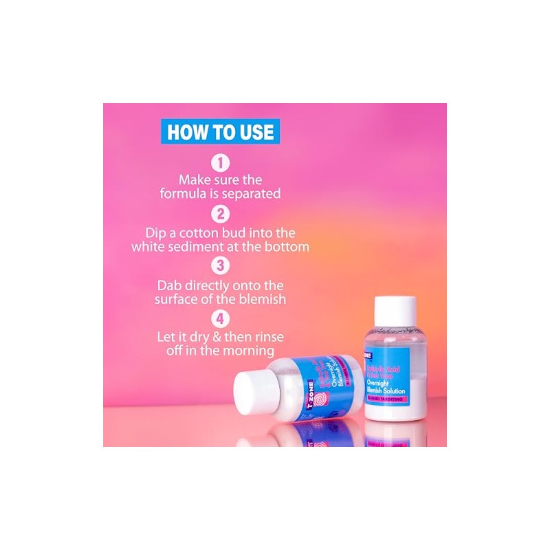 T-Zone Salicylic Acid & Tea Tree Overnight Blemish Solution (30ml)