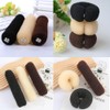 2PCS (20cm/8 Inch) Black Hair Donuts Bun Maker Soft Foam