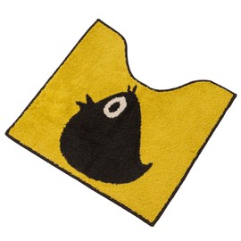 JOCOMOMOLA 62374 Piopio Toilet Mat, Approx. 22.8 x 23.6 inches (58 x 60 cm), Yellow