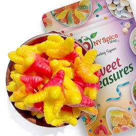 NY Spice Shop Chicken Feet Gummy Candy - 8 Ounce Chickens Feets Gummies Party Favors - Fruit Flavors Gummy Chickens Leg - Yummy Fun Feet Shaped Candy - Soft & Chewy Chicken Candy Bulk Snacks