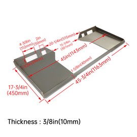 ECOTRIC 3/8" Thick Quick Tach Cut Out Mount Plate, Steel Skid Steer Quick Tach Attachment Adapter Plate Compatible with Bobcat, Kubota Tractors
