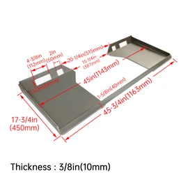 ECOTRIC 3/8" Thick Quick Tach Cut Out Mount Plate, Steel Skid Steer Quick Tach Attachment Adapter Plate Compatible with Bobcat, Kubota Tractors