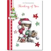 doodlecards Thinking Of You Christmas Card Cute Bear Medium Size
