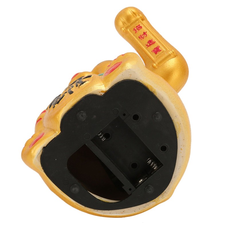Golden Battery Powered Fortune Cat Waving Hand Good Luck Colorfast