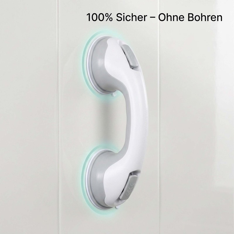 Relaxdays Suction Handle, Set of 2, Grab Bar for Shower