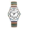 Lancardo Women Elastic Strap Wristwatch Big Number Dial Watch Rose