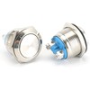 Powice 2 x 16 mm Push Button Waterproof Momentary Reset