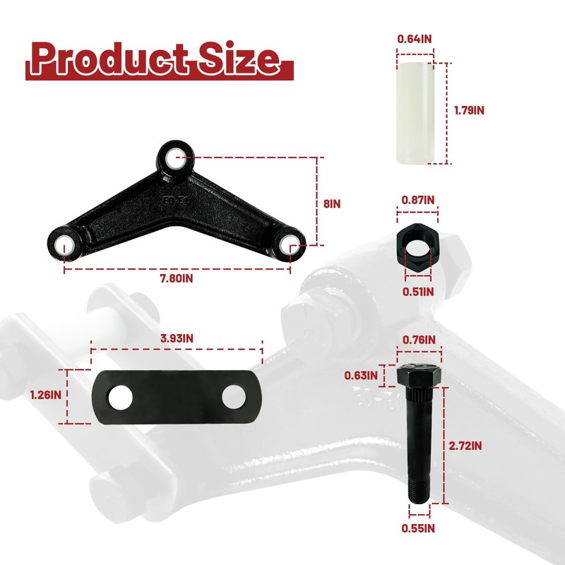 SENKEYFE Trailer Shackle Kit, Heavy Duty Tandem Trailer Axle Shackle
