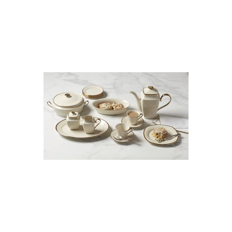 Lenox Eternal Gold Banded Ivory China Dinner Plate -