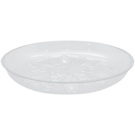 Arcadia Garden Products PS17 8" Heavy Duty Clear Plastic Saucer (Pack of 5), Transparent