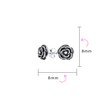 Retro Vintage Style Floral Garden Party Flower Black Rose Stud