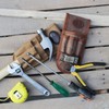 TOURBON Canvas Tool Pouch Belt Tape Measure Plier Wrench Holder