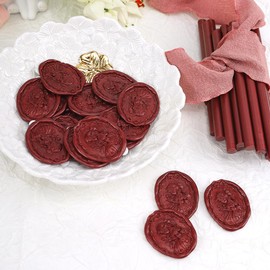 YOLAKIS Glue Gun Wax Seal Sticks 20pcs Wine Red Sealing Wax Sticks for Wax Seal Stamp Great for Invitation Christmas Cards Envelope Package Wax Seal Decoration (20pcs Wine Red)
