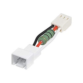 Goobay 93626 Power Cable for PC Fan, 3-Pin Male/Female Connector with Resistor, 0.06m Length