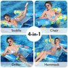 Inflatable Pool Floats Adult，5 Pack Multi-Purpose Pool Float Water Hammock，Pool
