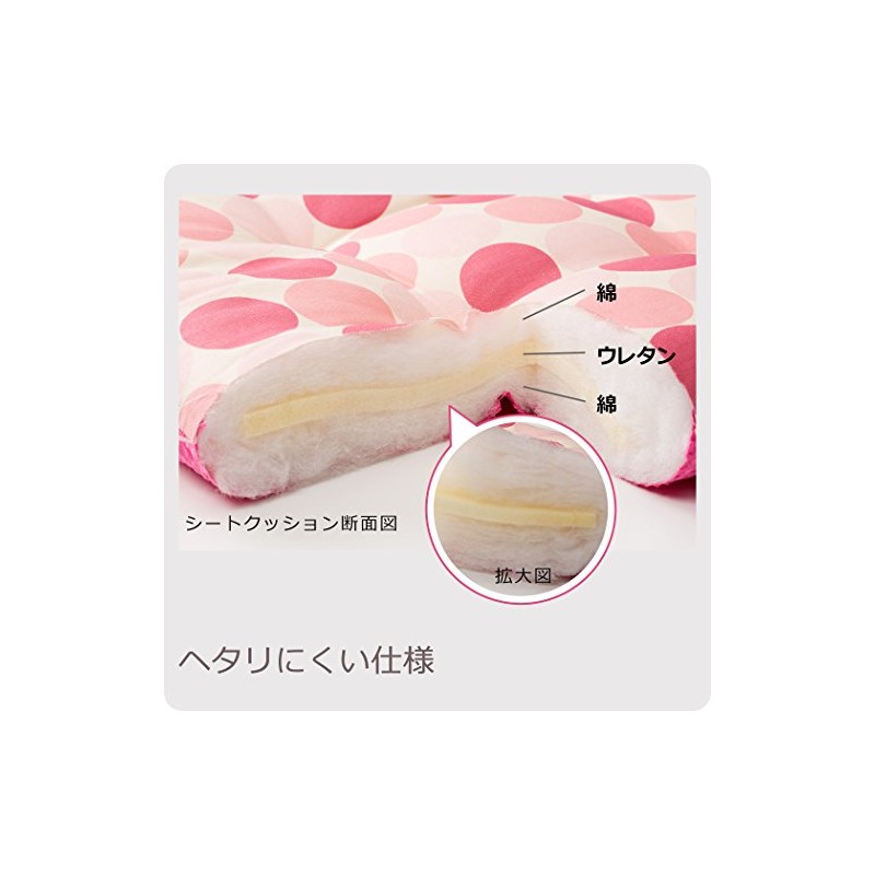 Seat Cushion, Cute Polka Pattern, Fun with Flowers and Animals,